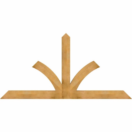 Ekena Millwork Richland Rough Sawn Timber Gable Bracket, Western Red Cedar, 96"W x 48"H x 4"D x 6"F, 12/12 Pitch GBW096X48X0406RIC00RWR